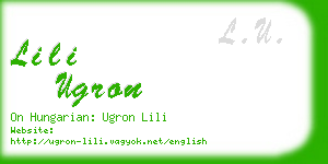 lili ugron business card